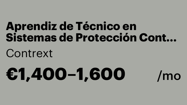Aprendiz de Técnico en Sistemas de Protección Contra Incendios (PCI)