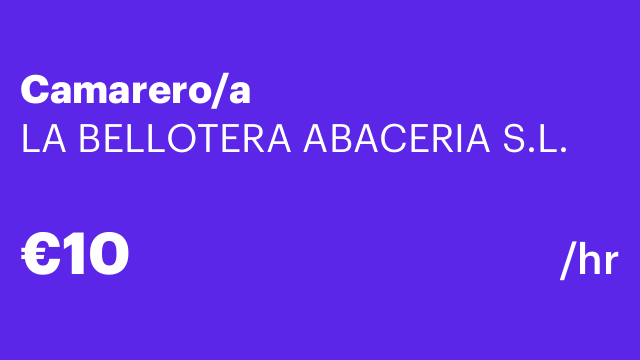 Camarero/a