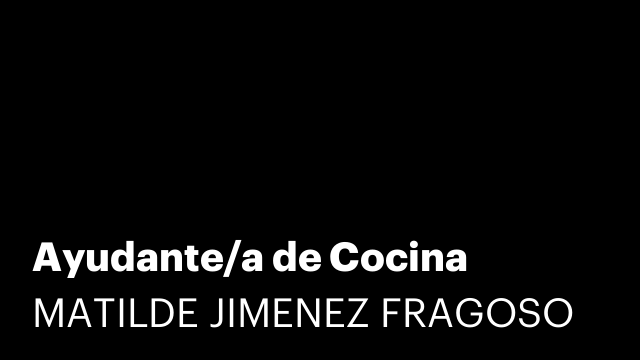 Ayudante/a de Cocina