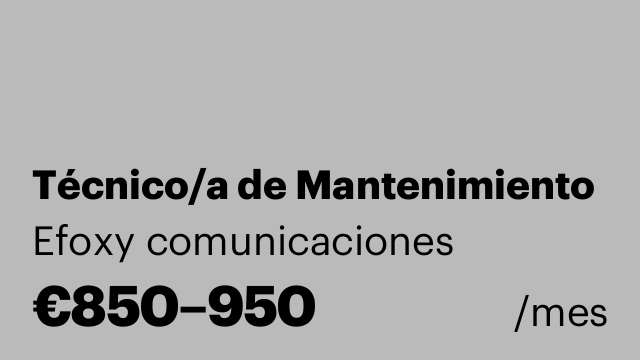 Técnico/a de Mantenimiento