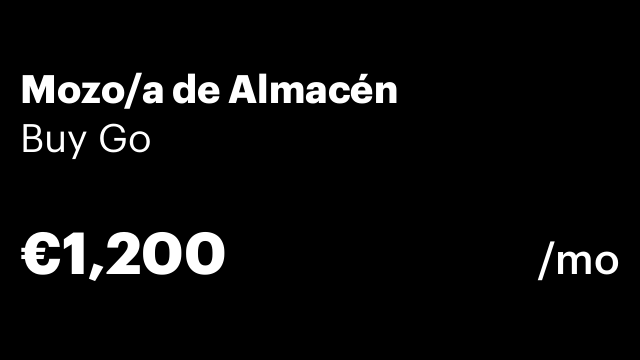 Mozo/a de Almacén