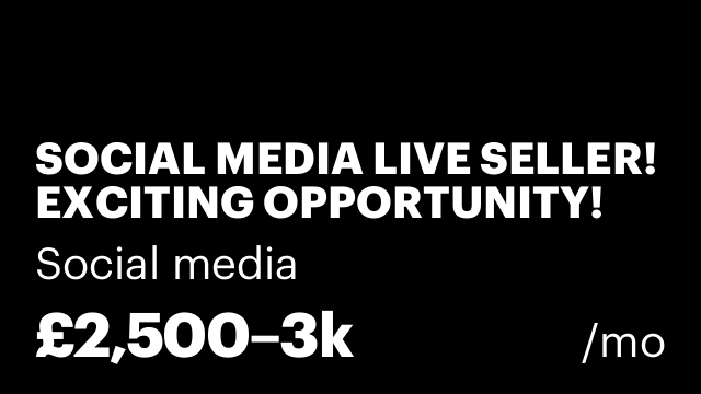 SOCIAL MEDIA LIVE SELLER! EXCITING OPPORTUNITY!✨