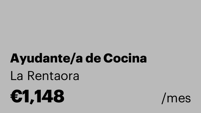 Ayudante/a de Cocina
