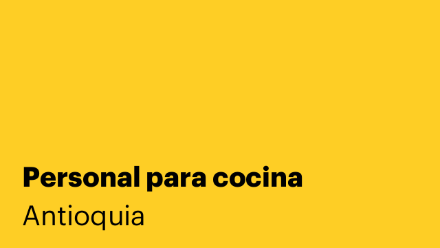 Personal para cocina