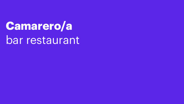 Camarero/a