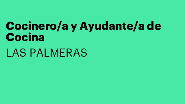 Cocinero/a y Ayudante/a de Cocina