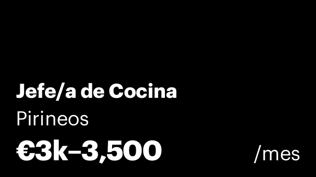 Jefe/a de Cocina