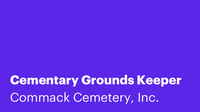 Cementary Grounds Keeper