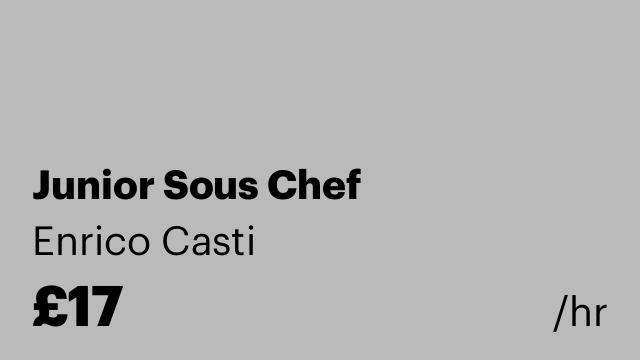 Junior Sous Chef
