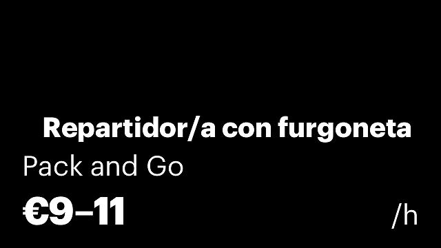 🚐 Repartidor/a con furgoneta