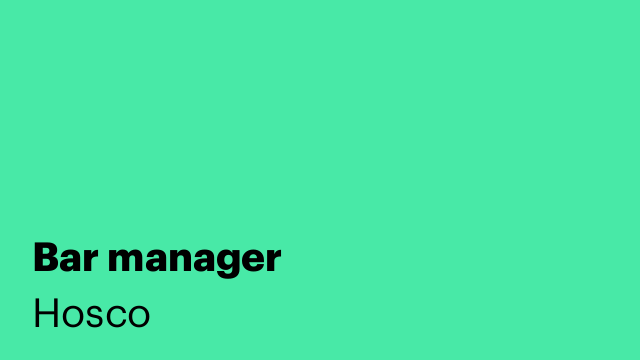 Bar manager