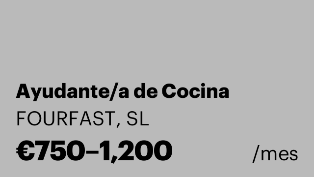 Ayudante/a de Cocina