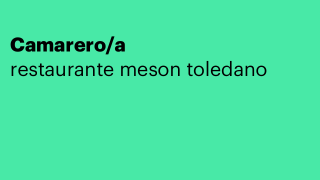 Camarero/a