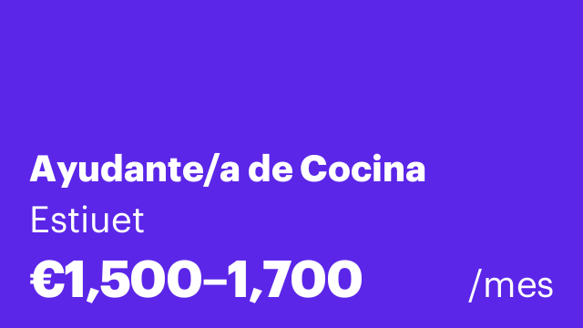Ayudante/a de Cocina