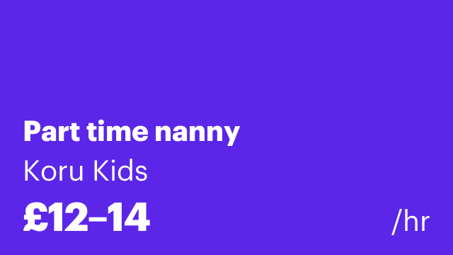 Part time nanny