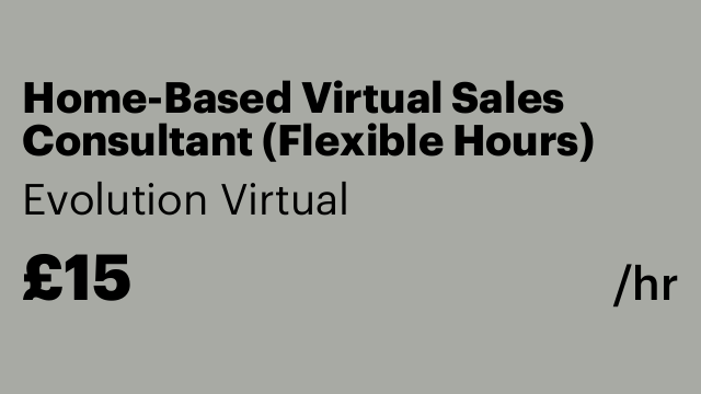 Home-Based Virtual Sales Consultant (Flexible Hours)