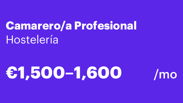 Camarero/a Profesional