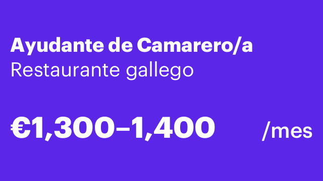 Ayudante de Camarero/a