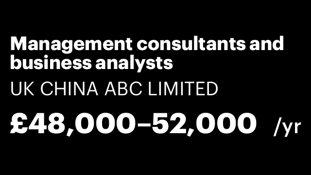 Management consultants and business analysts