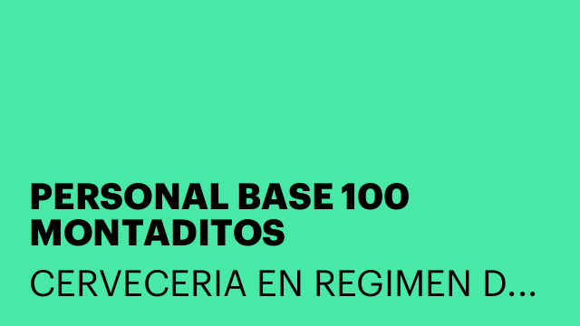 PERSONAL BASE 100  MONTADITOS