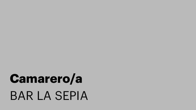 Camarero/a