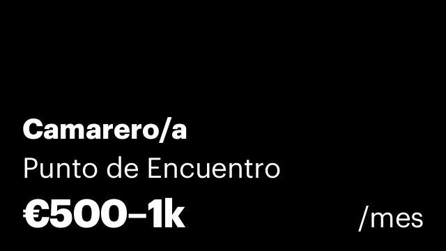 Camarero/a