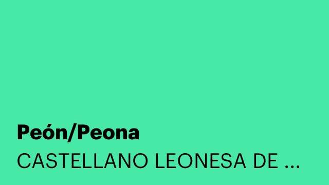 Peón/Peona