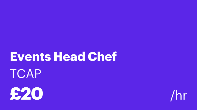 Events Head Chef