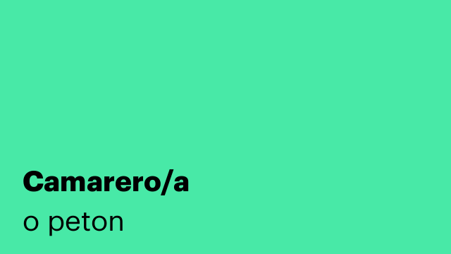 Camarero/a