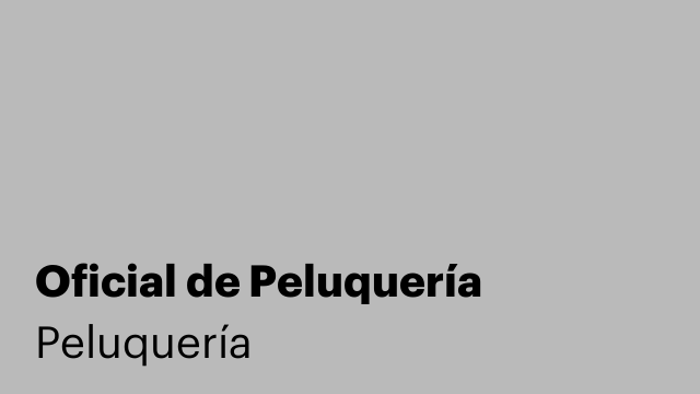 Oficial de Peluquería