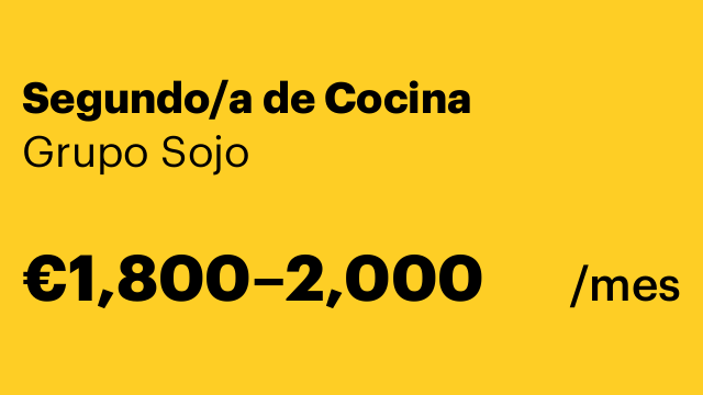 Segundo/a de Cocina