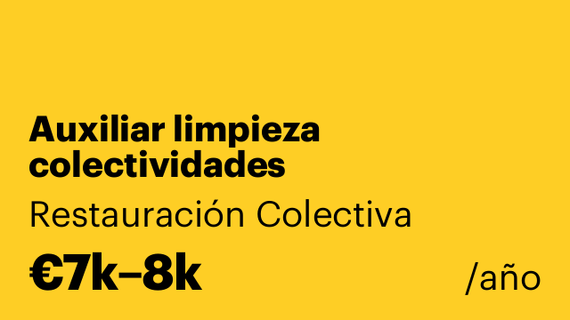 Auxiliar limpieza colectividades