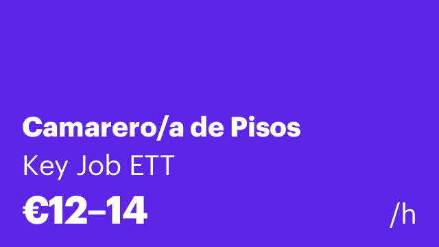 Camarero/a de Pisos