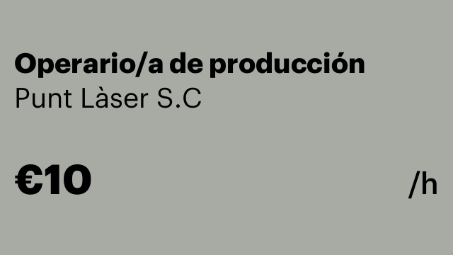 Operario/a de producción