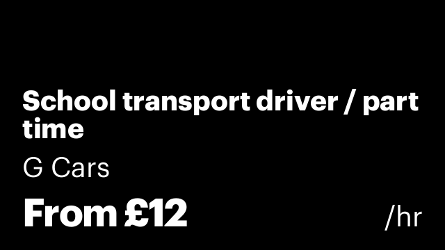 School transport driver / part time