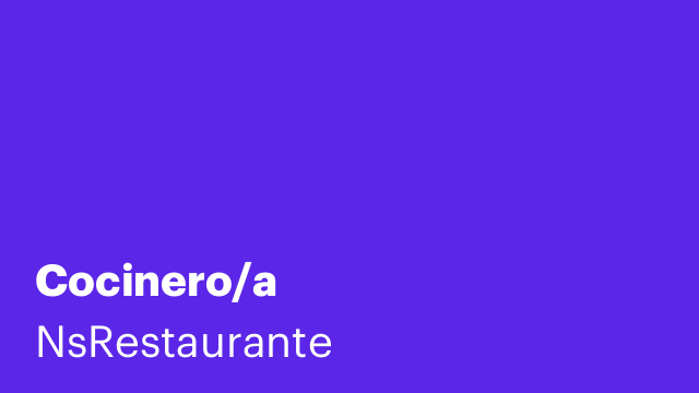 Cocinero/a