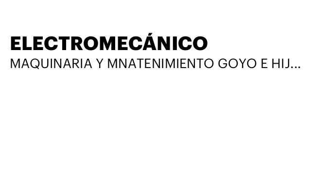 ELECTROMECÁNICO