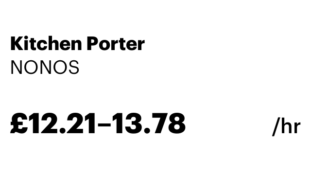 Kitchen Porter