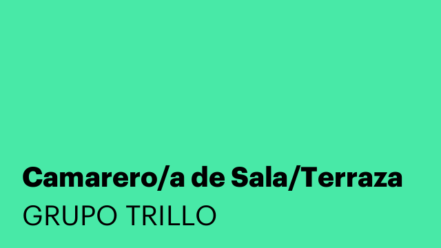 Camarero/a de Sala/Terraza