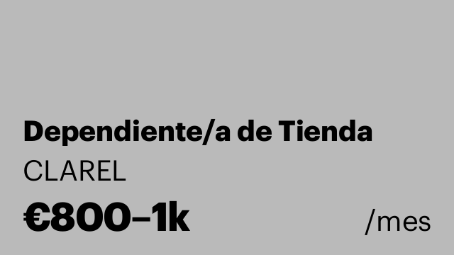 Dependiente/a de Tienda