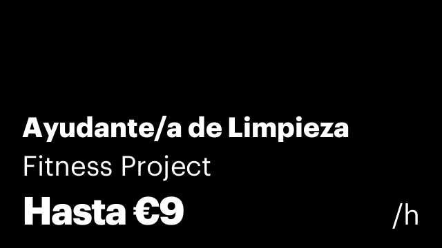 Ayudante/a de Limpieza