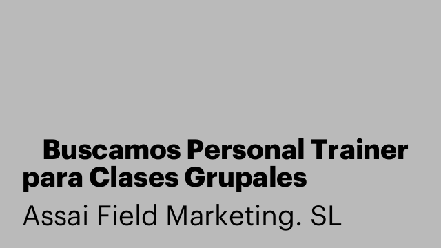 📢 Buscamos Personal Trainer para Clases Grupales