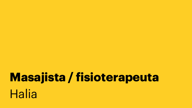 Masajista / fisioterapeuta