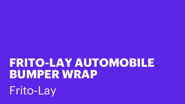 FRITO-LAY AUTOMOBILE BUMPER WRAP ADVERTISEMENT