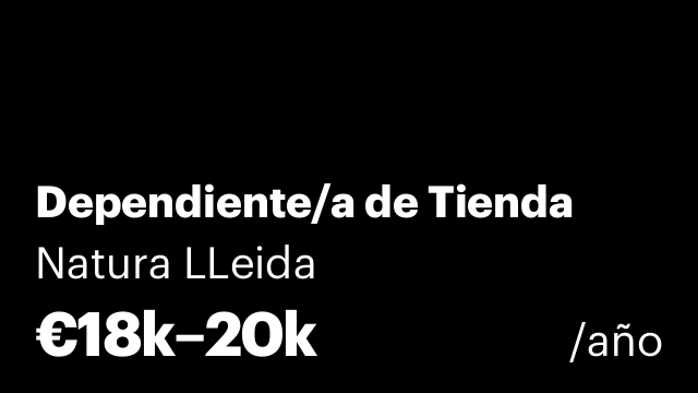 Dependiente/a de Tienda