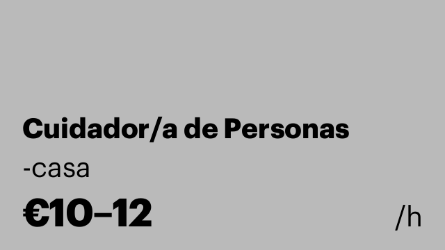 Cuidador/a de Personas