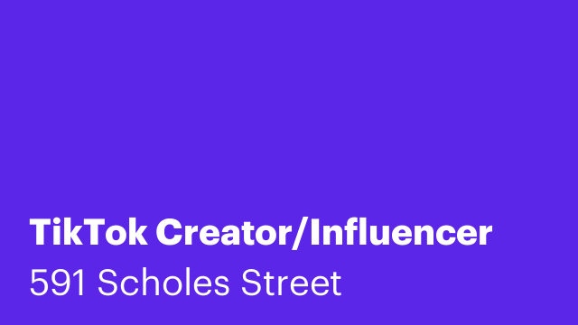 TikTok Creator/Influencer