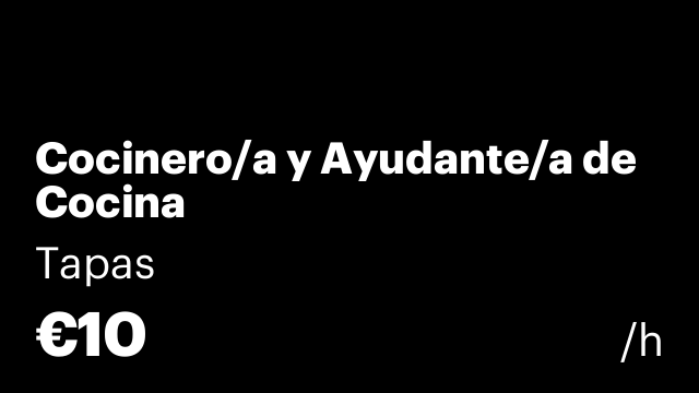 Cocinero/a y Ayudante/a de Cocina