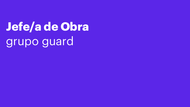 Jefe/a de Obra