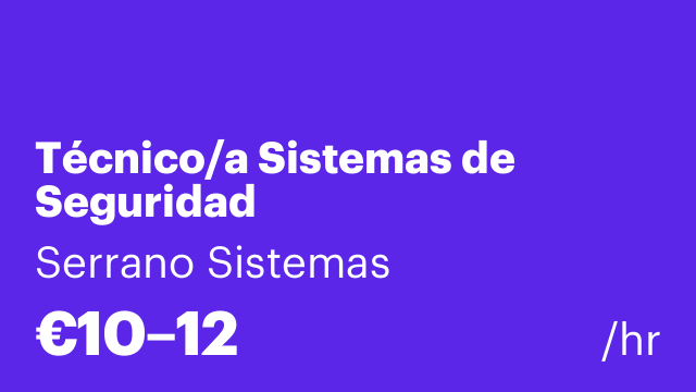 Técnico/a Sistemas de Seguridad